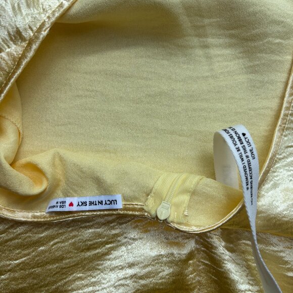 Lucy in the Sky Satin Halter Shift Dress - Picture 4 of 6